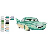 Flo Disney Cars Embroidery Design